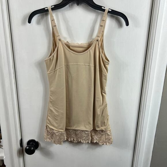 Maidenform Sweet Nothings nude lace trim camisole. Sz XL - Picture 4 of 7